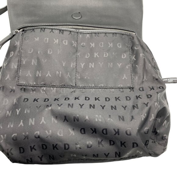 DKNY Tilly vegan leather backpack Logo embossed Black City Career Travel main image 2